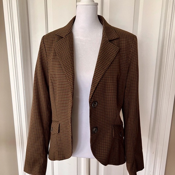 Brown Houndstooth Women´s Blazer